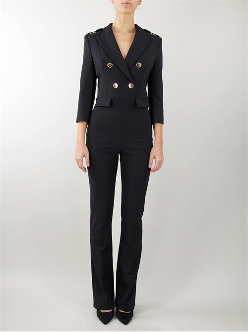 Double-breasted suit in double crepe Elisabetta Franchi ELISABETTA FRANCHI | Suit | TU00336E3110